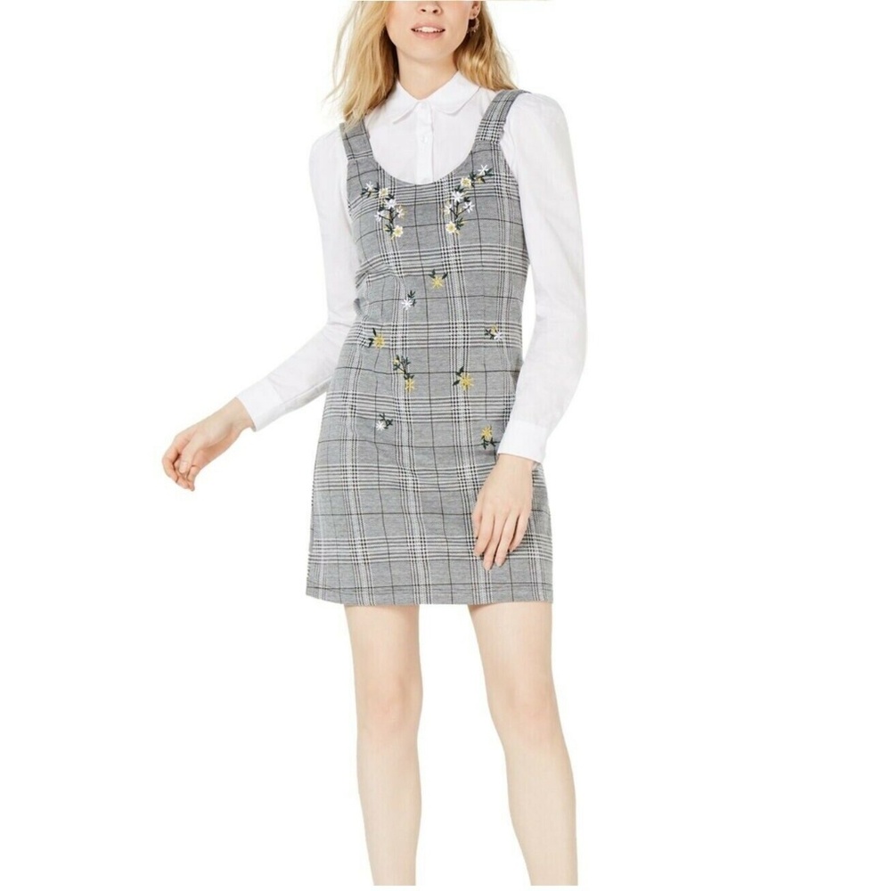 Project 28 Womens L Black White Plaid 7AX13-4